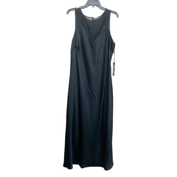 Future Collective Women's Sleeveless Black Mesh Maxi Dress Size 1X - Picture 1 of 6